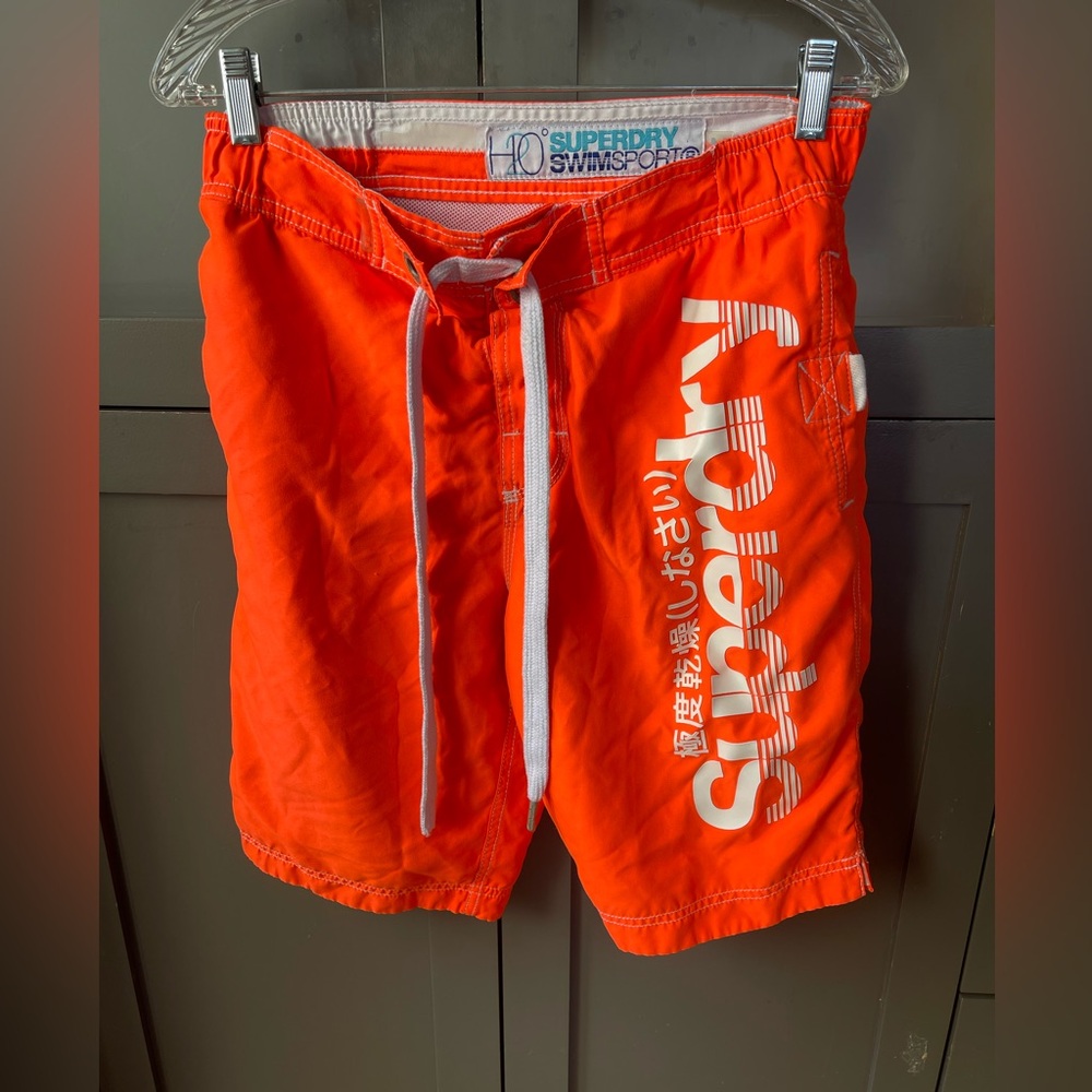 SUPERDRY (Super Dry) Men’s Swim Shorts /Swim Trunks/Bathing Suit MEDIUM Used